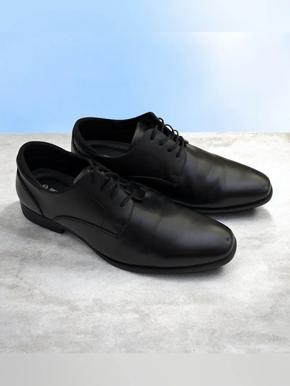 Bruno Marc Men's Black Leather Slip-On Dress Shoes Sz 9.5